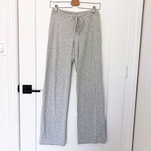 Skims Cotton Jersey Straight Leg Knit Pant in Light Heather Gray - S